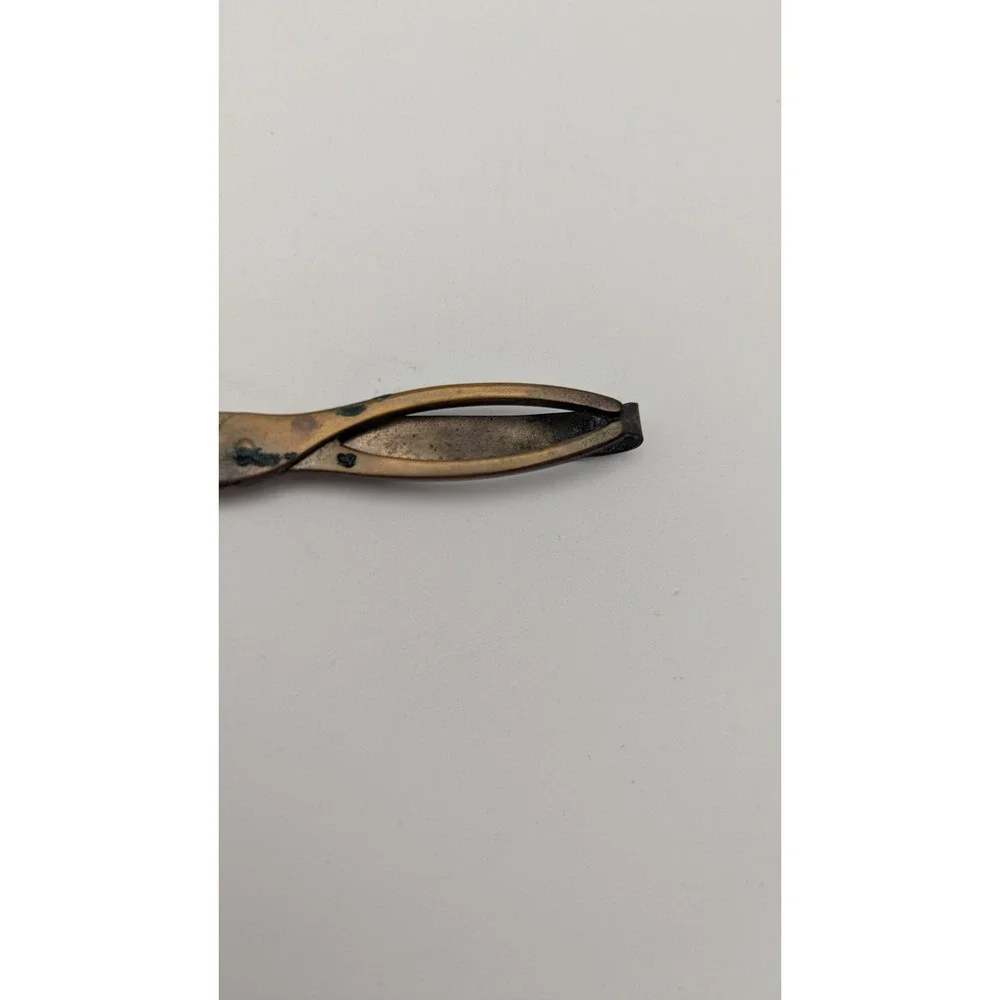 Vintage Brass Pliers Tie Clip Novelty Tool Shape Mens Accessory Industrial Style